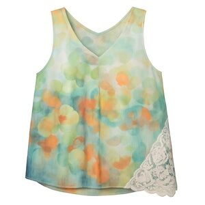 Live and Let Live Sleeveless Watercolor Top